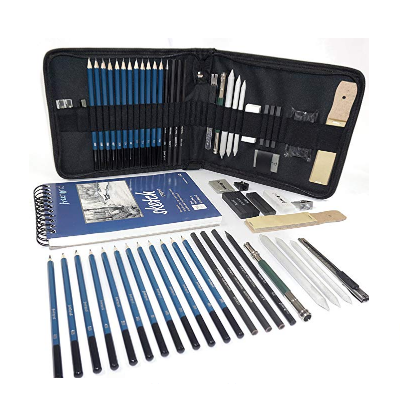 Professional Art Set - Drawing, Sketching and Charcoal Pencils